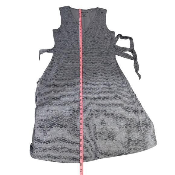 Toad & Co Cue Sleeveless Wrap Dress Blue Size Large Travel Athleisure Casual - Picture 7 of 10